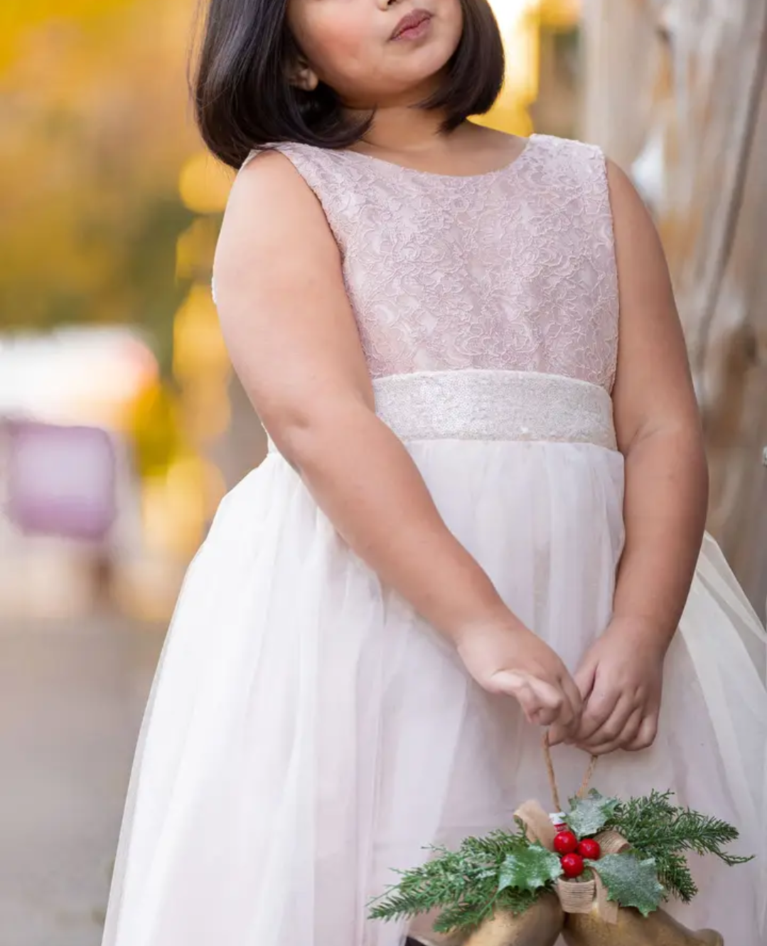 Robe fille en dentelle